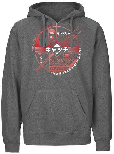 Anime Catch Ball - pocket, monster, catch, ball - Fairtrade Hoodie