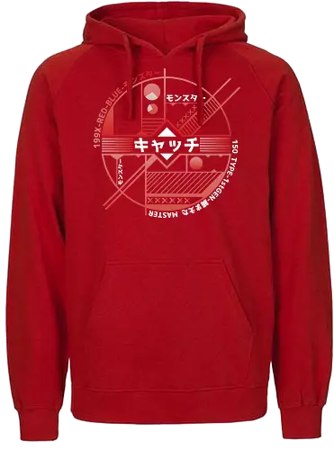Anime Catch Ball - pocket, monster, catch, ball - Fairtrade Hoodie