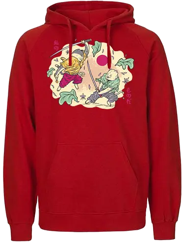 Samurai Cats - cat, katze, samurai, sushi, Salad - Fairtrade Hoodie