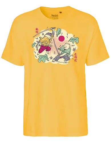 Samurai Cats - cat, katze, samurai, sushi, Salad - Fairtrade T-Shirt