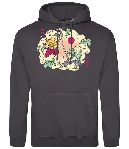 Samurai Cats - cat, katze, samurai, sushi, Salad - Standard Hoodie