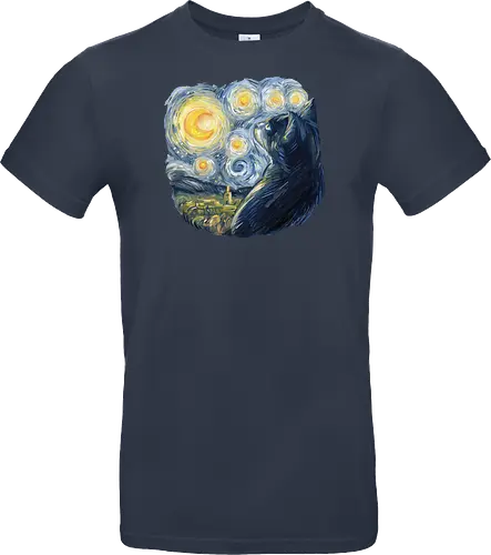 Cat in the Starry Night