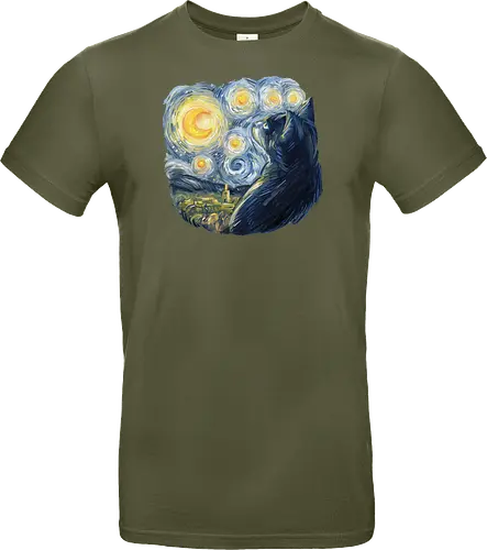 Cat in the Starry Night