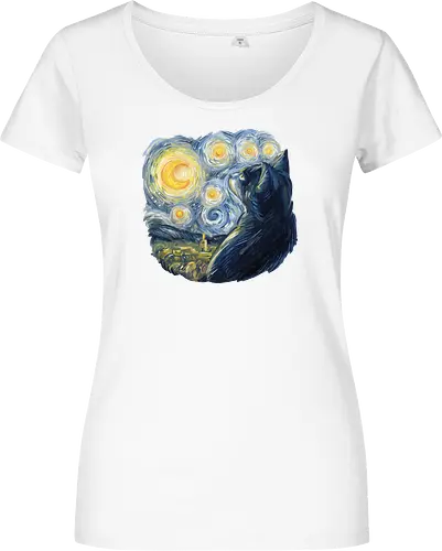 Cat in the Starry Night
