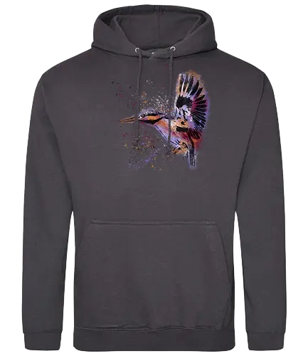 Eisvogel /  Kingfisher - Eisvogel, tiere, animal, bird, stencil, art, kunst - Standard Hoodie