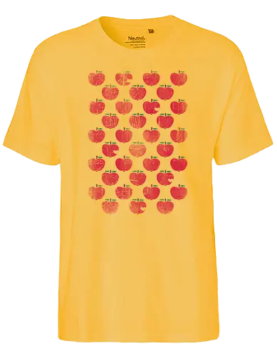 Little Apples Stencil Pattern Rough - Apples, apfel, Pattern, retro, Muster, fun - Fairtrade T-Shirt