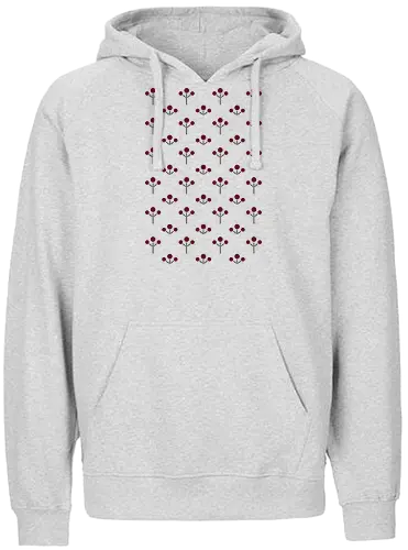 Little Berries Pattern - Pattern, Berries, Beeren, fun, retro, stencil - Fairtrade Hoodie