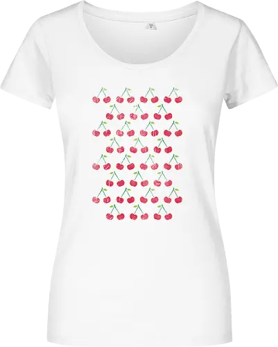 Little Cherries Stencil Pattern Rough