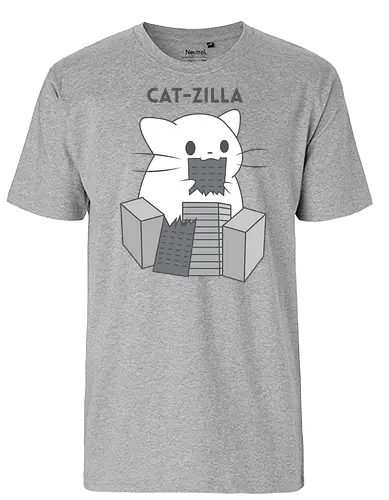 Catzilla - cat, katze, kaiju - Fairtrade T-Shirt