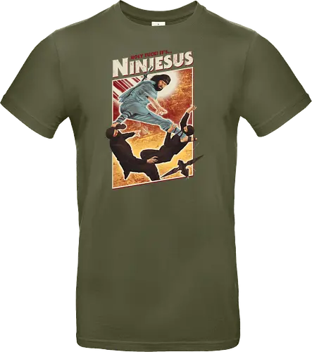 Ninjesus - jesus, ninja, 90s, 80s, movie, poster, awesome - Standard T-Shirt