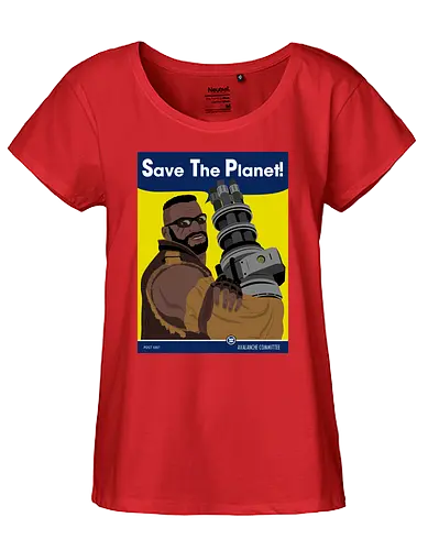 Save the planet! - Save the Planet, ff7, ffvii, Barret, You can do it - Fairtrade Girl Shirt