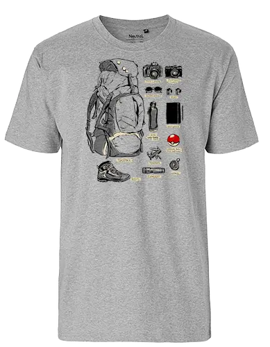 The Explorer Kit - outdoor, gaming, pocket, monster, Kit, travel - Fairtrade T-Shirt