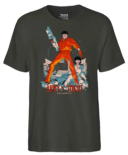 Army of Tokyo - anime, poster, scifi, mashup, Army of tokyo, army of darkConsoles - Fairtrade T-Shirt