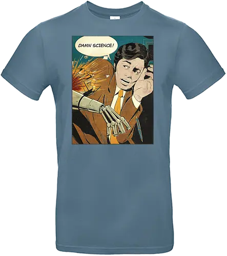 Damn Science! - science, Robot Arm, cyborg, fun, comic, Damn - Standard T-Shirt
