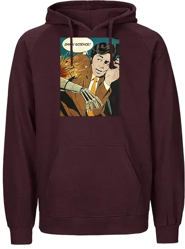 Damn Science! - science, Robot Arm, cyborg, fun, comic, Damn - Fairtrade Hoodie