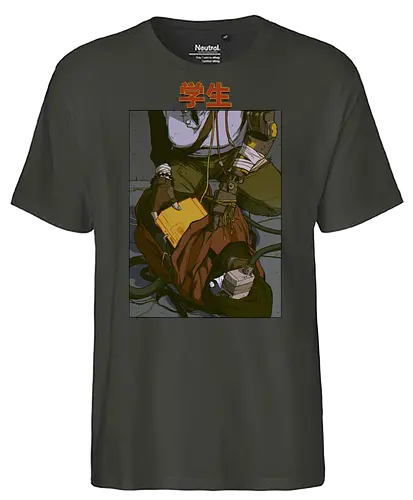 Student - comic, cyborg, cyberpunk, robot, scifi - Fairtrade T-Shirt