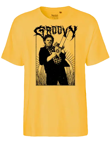 Groovy Face - horror, movie, mashup, chainsaw, massaker, massacre, ash, ltherface, evil dd - Fairtrade T-Shirt