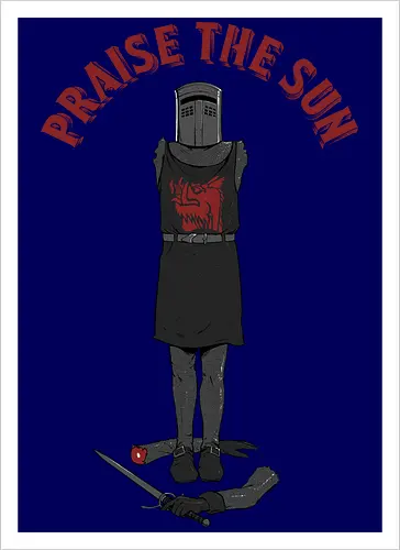 Praise The... - souls, praise the sun, solaire of astora, gaming, games - Kunstdruck