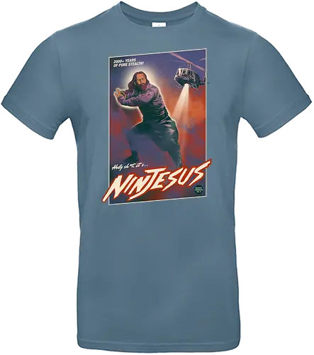 Ninjesus - Part 2 - ninja, jesus, Ninjesus, 90s, action, 80s, movie, hero, christ, jesus christ - Standard T-Shirt