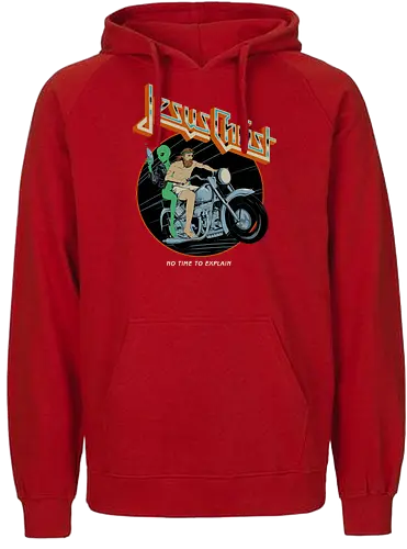 Jesus Christ - No Time To Explain - jesus, alien, action, movie, fun, No time, Explain, 90s - Fairtrade Hoodie