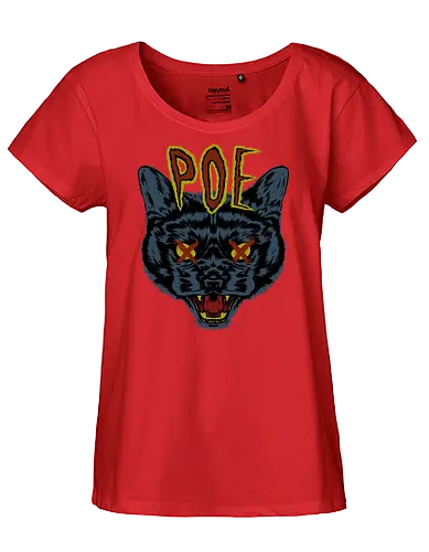 Poe's Cat - Poe, edgar allen poe, cat, katze, neko - Fairtrade Girl Shirt