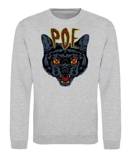 Poe's Cat - Poe, edgar allen poe, cat, katze, neko - Sweatshirt