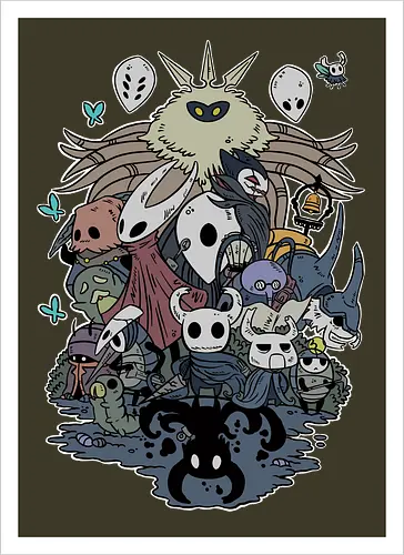 Hollow Party - gaming, Hollow, platformer, knight - Kunstdruck