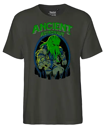 Ancient Astronaut - cthulhu, astronaut, Ancient Alien, fun, hp lovecraft, lovecraft, grt old one - Fairtrade T-Shirt