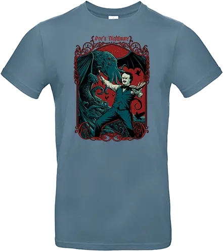 Poe's Nightmare - edgar allen poe, necronomicon, cthulhu, lovecraft - Standard T-Shirt