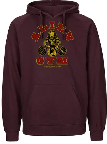 Alien Gym - alien, gym, predator - Fairtrade Hoodie