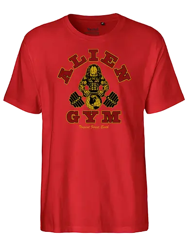 Alien Gym - alien, gym, predator - Fairtrade T-Shirt