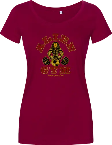 Alien Gym - alien, gym, predator - Damen T-Shirt