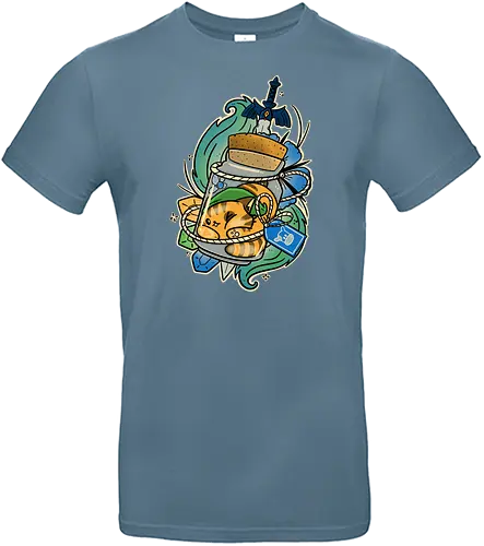 Milk in Bottle - cat, katze, Potion, Milch, milk, gaming, Hero of Time - Standard T-Shirt