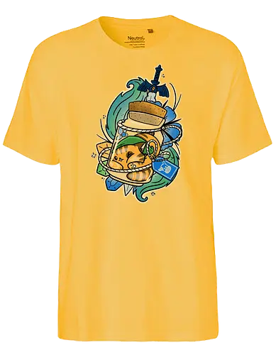 Milk in Bottle - cat, katze, Potion, Milch, milk, gaming, Hero of Time - Fairtrade T-Shirt