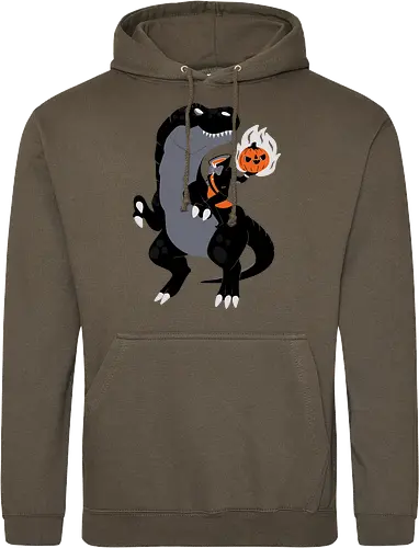 Headless Horseman riding a Dinosaur