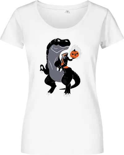 Headless Horseman riding a Dinosaur