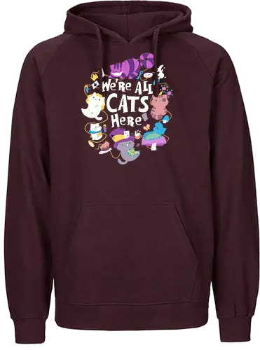 We are all Cats here - alice, wonderland, katze, cat, magic, magie - Fairtrade Hoodie
