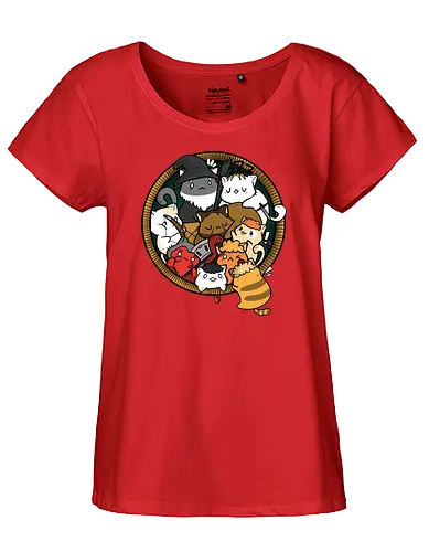 The Furrlowship of the Ring - Fellowship, cat, katze, magic, fantasy - Fairtrade Girl Shirt