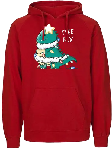 Tree Rex - christmas, weihnachten, t-rex, dinosaurier, tyrannosaurus - Fairtrade Hoodie