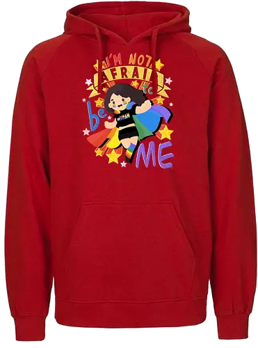 I'm Not Afraid To Be Me - Proud, Stolz, lgtbq, LGTBQIA, colorful, bunt, rainbow, regenbogen - Fairtrade Hoodie