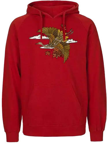 The Japanese Crane. - crane, japan, kranich, bird, spirit, vogel - Fairtrade Hoodie