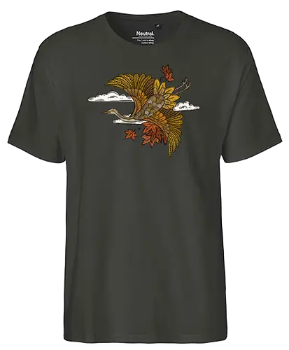 The Japanese Crane. - crane, japan, kranich, bird, spirit, vogel - Fairtrade T-Shirt