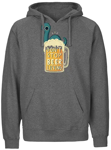 Don't Stop BEER-lieving - beer, bier, believe, Consolesie - Fairtrade Hoodie