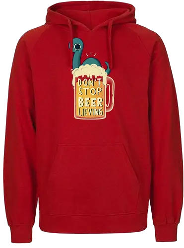 Don't Stop BEER-lieving - beer, bier, believe, Consolesie - Fairtrade Hoodie