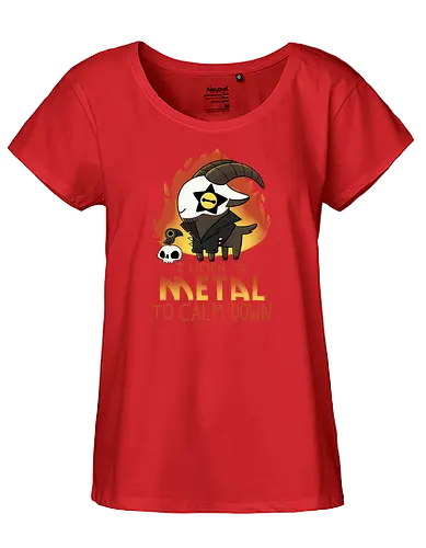 Metal Goat - metal, goat, ziege, relax, Heavy metal - Fairtrade Girl Shirt