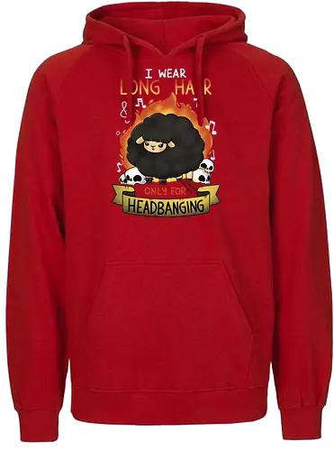Long Hair Sheep - metal, sheep, schaf, Hdbanging, Heavy metal - Fairtrade Hoodie