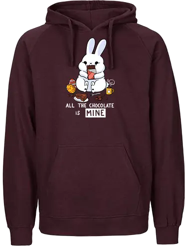 Chocolate Bunny - bunny, kaninchen, schokolade, Chocolate, sweets - Fairtrade Hoodie