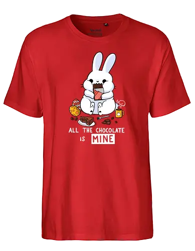 Chocolate Bunny - bunny, kaninchen, schokolade, Chocolate, sweets - Fairtrade T-Shirt
