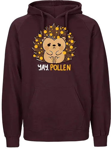 Allergic Hedgehog - Pollen, igel, allergie, allergy - Fairtrade Hoodie
