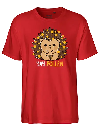 Allergic Hedgehog - Pollen, igel, allergie, allergy - Fairtrade T-Shirt